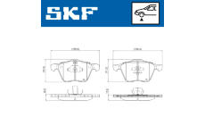 Sada brzdových destiček, kotoučová brzda SKF VKBP 80956