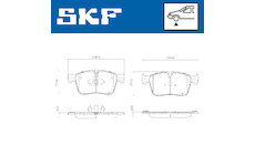 Sada brzdových destiček, kotoučová brzda SKF VKBP 80977