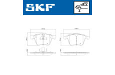 Sada brzdových destiček, kotoučová brzda SKF VKBP 81006