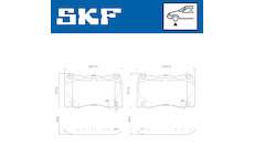 Sada brzdových destiček, kotoučová brzda SKF VKBP 81023 A