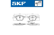 Sada brzdových destiček, kotoučová brzda SKF VKBP 81035 E