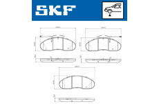 Sada brzdových destiček, kotoučová brzda SKF VKBP 81066 E