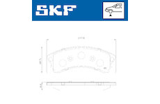 Sada brzdových destiček, kotoučová brzda SKF VKBP 81081 A