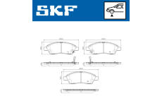 Sada brzdových destiček, kotoučová brzda SKF VKBP 81102 A