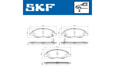 Sada brzdových destiček, kotoučová brzda SKF VKBP 81111 A