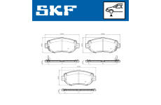 Sada brzdových destiček, kotoučová brzda SKF VKBP 81124 A