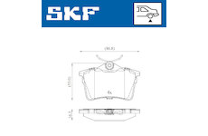 Sada brzdových destiček, kotoučová brzda SKF VKBP 90036