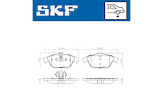 Sada brzdových destiček, kotoučová brzda SKF VKBP 90114