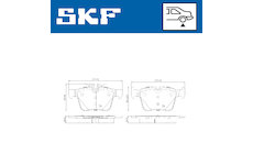 Sada brzdových destiček, kotoučová brzda SKF VKBP 90117 E