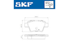 Sada brzdových destiček, kotoučová brzda SKF VKBP 90172