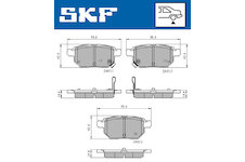 Sada brzdových destiček, kotoučová brzda SKF VKBP 90282 A