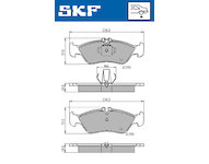 Sada brzdových destiček, kotoučová brzda SKF VKBP 90362