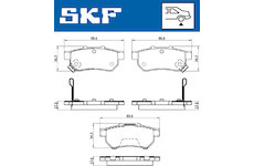 Sada brzdových destiček, kotoučová brzda SKF VKBP 90381 A