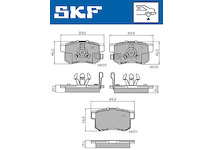 Sada brzdových destiček, kotoučová brzda SKF VKBP 90397 A