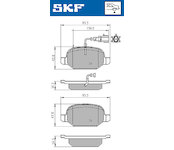 Sada brzdových destiček, kotoučová brzda SKF VKBP 90398 E