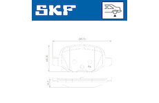 Sada brzdových destiček, kotoučová brzda SKF VKBP 90414