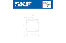 Sada brzdových destiček, kotoučová brzda SKF VKBP 90434