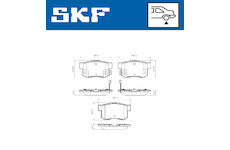 Sada brzdových destiček, kotoučová brzda SKF VKBP 90451 A