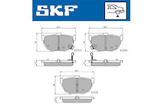 Sada brzdových destiček, kotoučová brzda SKF VKBP 90483 A