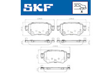 Sada brzdových destiček, kotoučová brzda SKF VKBP 90497 A