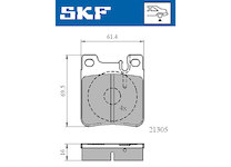 Sada brzdových destiček, kotoučová brzda SKF VKBP 90502