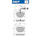 Sada brzdových destiček, kotoučová brzda SKF VKBP 90506 E