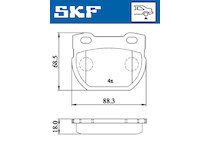 Sada brzdových destiček, kotoučová brzda SKF VKBP 90514