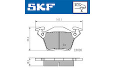 Sada brzdových destiček, kotoučová brzda SKF VKBP 90568