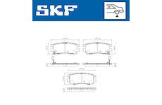 Sada brzdových destiček, kotoučová brzda SKF VKBP 90571 A