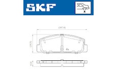 Sada brzdových destiček, kotoučová brzda SKF VKBP 90587