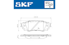 Sada brzdových destiček, kotoučová brzda SKF VKBP 90630