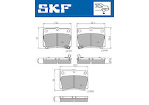 Sada brzdových destiček, kotoučová brzda SKF VKBP 90640 A