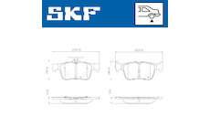 Sada brzdových destiček, kotoučová brzda SKF VKBP 90708