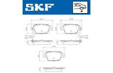 Sada brzdových destiček, kotoučová brzda SKF VKBP 90767 E