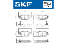 Sada brzdových destiček, kotoučová brzda SKF VKBP 90894 A