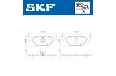 Sada brzdových destiček, kotoučová brzda SKF VKBP 90965