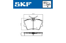 Sada brzdových destiček, kotoučová brzda SKF VKBP 90983