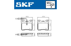 Sada brzdových destiček, kotoučová brzda SKF VKBP 91032 E