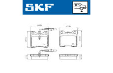 Sada brzdových destiček, kotoučová brzda SKF VKBP 91059 E