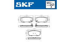 Sada brzdových destiček, kotoučová brzda SKF VKBP 91082 A