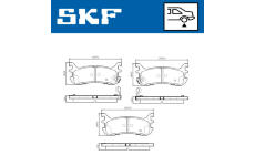 Sada brzdových destiček, kotoučová brzda SKF VKBP 91127 A