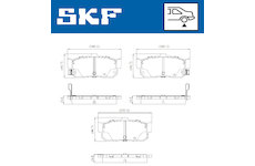 Sada brzdových destiček, kotoučová brzda SKF VKBP 91145 A