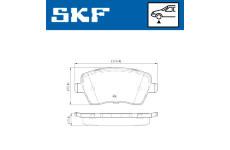 Sada brzdových destiček, kotoučová brzda SKF VKBP 80003