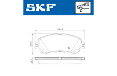 Sada brzdových destiček, kotoučová brzda SKF VKBP 80076