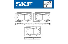 Sada brzdových destiček, kotoučová brzda SKF VKBP 80135 A