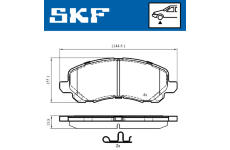 Sada brzdových destiček, kotoučová brzda SKF VKBP 80169 A