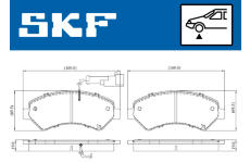 Sada brzdových destiček, kotoučová brzda SKF VKBP 80210 E