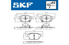 Sada brzdových destiček, kotoučová brzda SKF VKBP 80320 A