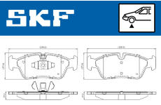 Sada brzdových destiček, kotoučová brzda SKF VKBP 80399