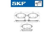 Sada brzdových destiček, kotoučová brzda SKF VKBP 80429 A